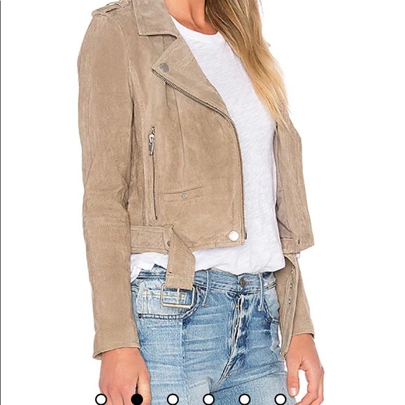 NYC Blank Suede Moto Jacket in Sand Stoner - Picture 2 of 4